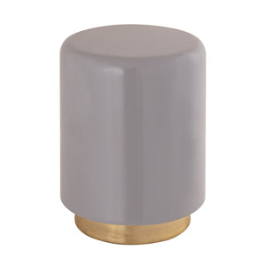Atlas Genesis Accent Table - Modern Gray Enamel Drum Design for Versatile Living Spaces & Minimalist Style TA11078-01