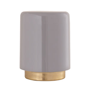 Atlas Genesis Accent Table - Modern Gray Enamel Drum Design for Versatile Living Spaces & Minimalist Style TA11078-01
