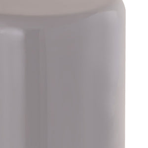 Atlas Genesis Accent Table - Modern Gray Enamel Drum Design for Versatile Living Spaces & Minimalist Style TA11078-01