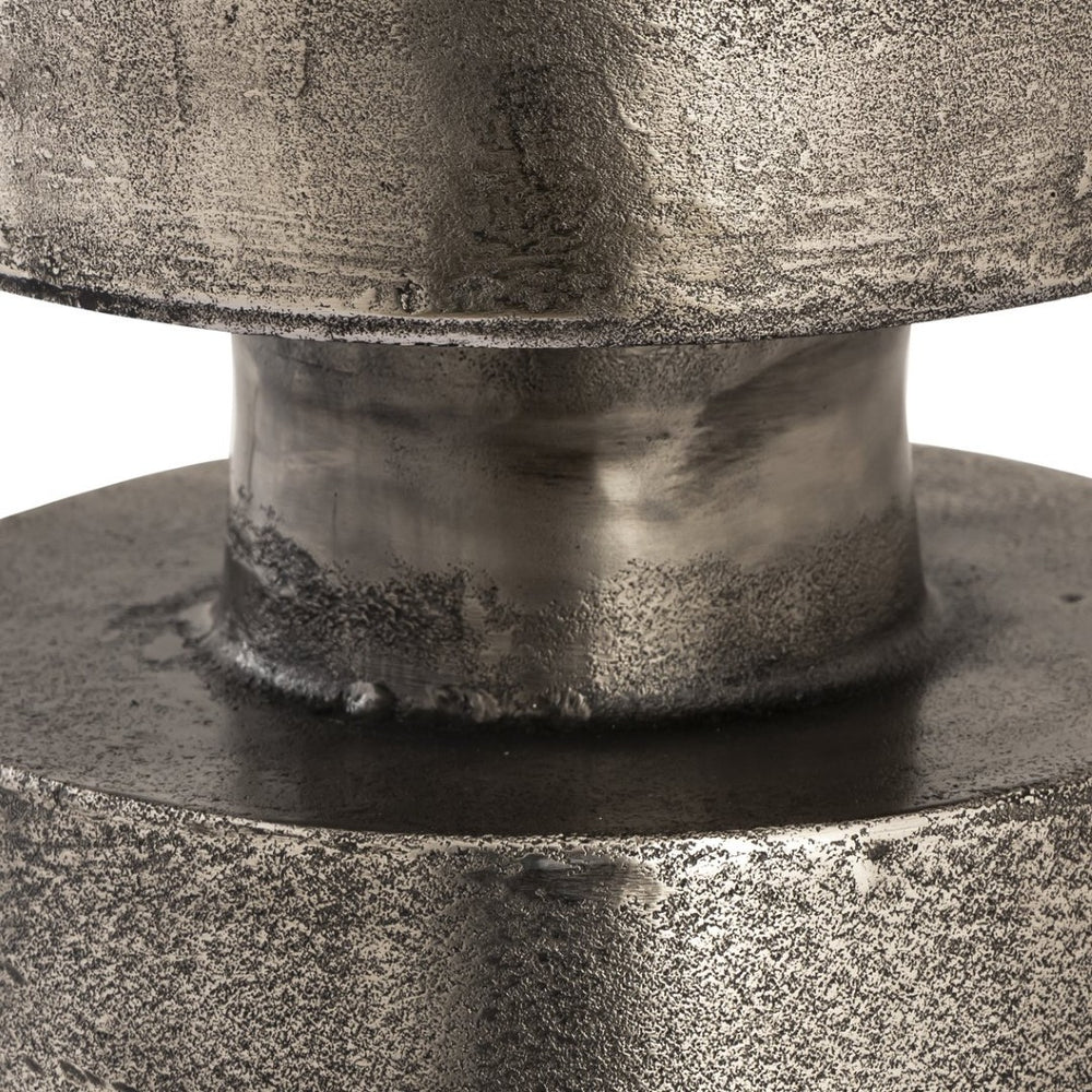Atlas Gibson Accent Table - Antique Bronze Cast Aluminum, Industrial Design for Stylish Small Spaces TA11079-01