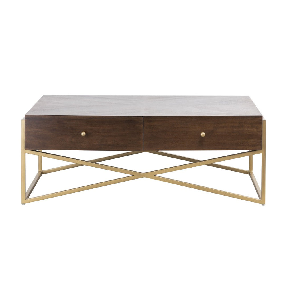 Atlas Guilford Coffee Table - Stylish Mahogany Design with Storage Drawers & Modern Metal Accents TA11083-01