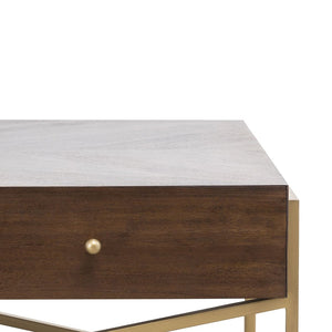 Atlas Guilford Coffee Table - Stylish Mahogany Design with Storage Drawers & Modern Metal Accents TA11083-01