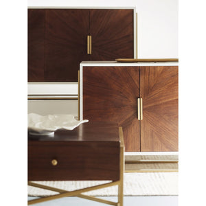 Atlas Guilford Coffee Table - Stylish Mahogany Design with Storage Drawers & Modern Metal Accents TA11083-01