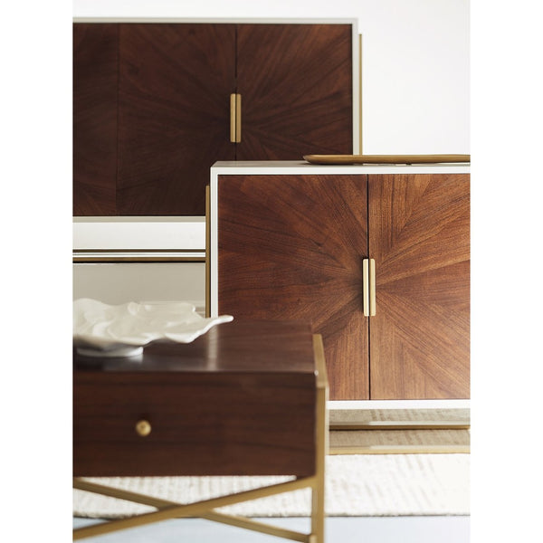 Atlas Guilford Coffee Table - Stylish Mahogany Design with Storage Drawers & Modern Metal Accents TA11083-01