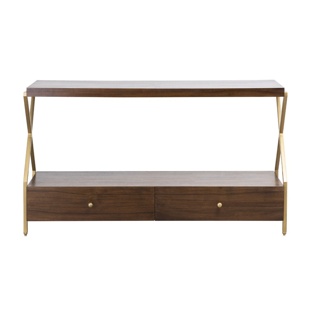 Atlas Guilford Console Table - Timeless Mahogany Entryway Table with Storage & Elegant Metal Accents TA11084-01