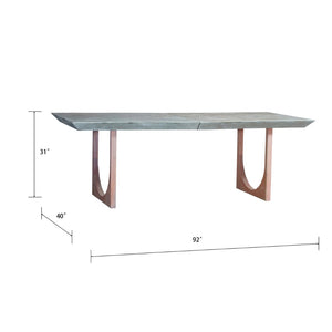 Atlas Innwood Dining Table - Stylish Rectangular Concrete Centerpiece for Modern & Traditional Homes TA11095-01