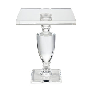 Atlas Jacobs Accent Table - Modern Acrylic Design Elevates Any Space with Minimalist Glamour and Style Pedestal TA11097-01