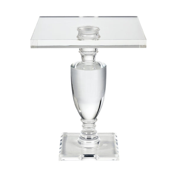 Atlas Jacobs Accent Table - Modern Acrylic Design Elevates Any Space with Minimalist Glamour and Style Pedestal TA11097-01