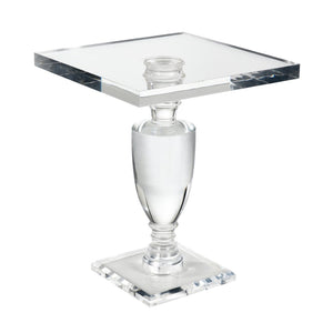 Atlas Jacobs Accent Table - Modern Acrylic Design Elevates Any Space with Minimalist Glamour and Style Pedestal TA11097-01