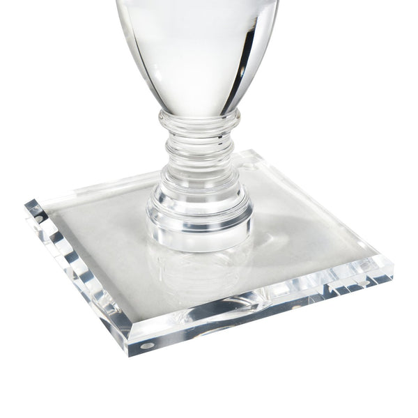 Atlas Jacobs Accent Table - Modern Acrylic Design Elevates Any Space with Minimalist Glamour and Style Pedestal TA11097-01