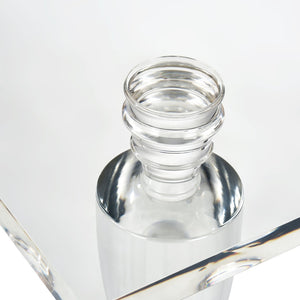Atlas Jacobs Accent Table - Modern Acrylic Design Elevates Any Space with Minimalist Glamour and Style Pedestal TA11097-01