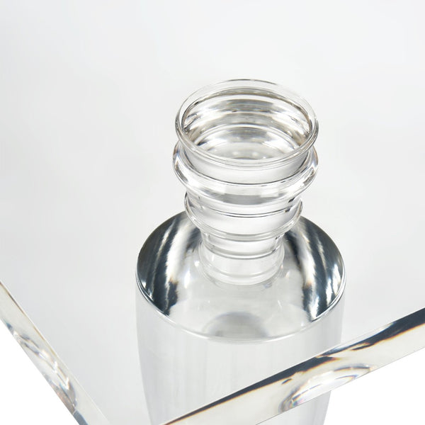 Atlas Jacobs Accent Table - Modern Acrylic Design Elevates Any Space with Minimalist Glamour and Style Pedestal TA11097-01