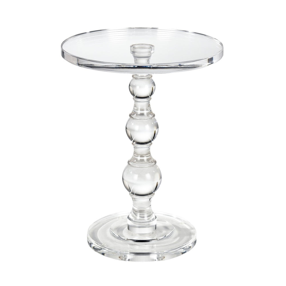 Atlas Jacobs Accent Table - Modern Acrylic Design Elevates Any Space with Minimalist Glamour and Style Round TA11098-01
