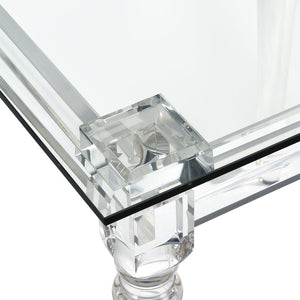 Atlas Jacobs Square Accent Table - Modern Clear Acrylic Design for Minimalist Living Room & Bedroom Spaces TA11099-01