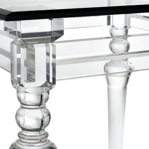 Atlas Jacobs Square Accent Table - Modern Clear Acrylic Design for Minimalist Living Room & Bedroom Spaces TA11099-01