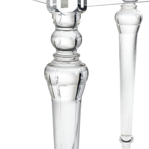 Atlas Jacobs Square Accent Table - Modern Clear Acrylic Design for Minimalist Living Room & Bedroom Spaces TA11099-01