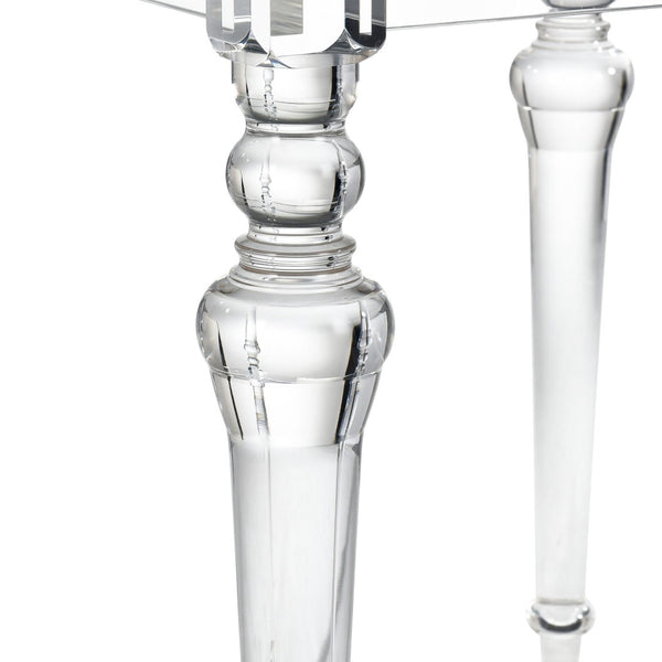 Atlas Jacobs Square Accent Table - Modern Clear Acrylic Design for Minimalist Living Room & Bedroom Spaces TA11099-01