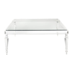 Atlas Jacobs Square Coffee Table - Modern Acrylic Design for Glamorous Living Spaces, 48" x 48" x 20" TA11101-01