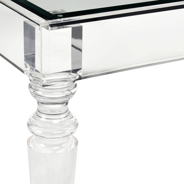 Atlas Jacobs Square Coffee Table - Modern Acrylic Design for Glamorous Living Spaces, 48" x 48" x 20" TA11101-01
