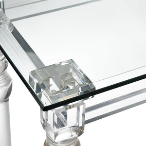 Atlas Jacobs Acrylic Console Table - Modern Minimalist Design for Entryways, Living Rooms & Hallways TA11102-01