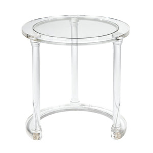 Atlas Jacobs Nesting Tables - Chic Clear Acrylic Design for Modern Living Room or Bedroom Decor Style Set of 2 Round Clear TA11103-01S