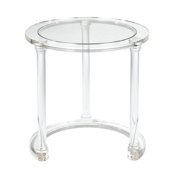 Atlas Jacobs Nesting Tables - Chic Clear Acrylic Design for Modern Living Room or Bedroom Decor Style Set of 2 Round Clear TA11103-01S