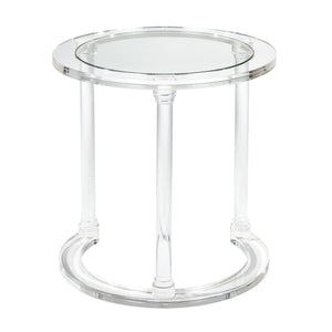 Atlas Jacobs Nesting Tables - Chic Clear Acrylic Design for Modern Living Room or Bedroom Decor Style Set of 2 Round Clear TA11103-01S