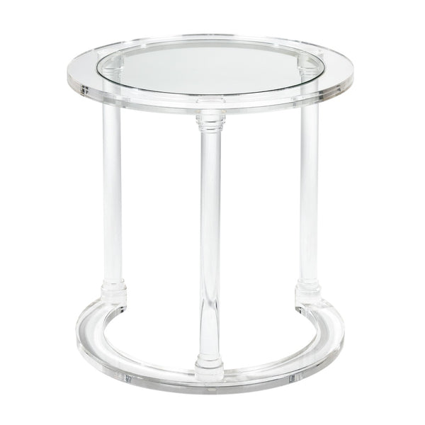 Atlas Jacobs Nesting Tables - Chic Clear Acrylic Design for Modern Living Room or Bedroom Decor Style Set of 2 Round Clear TA11103-01S