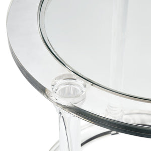 Atlas Jacobs Nesting Tables - Chic Clear Acrylic Design for Modern Living Room or Bedroom Decor Style Set of 2 Round Clear TA11103-01S