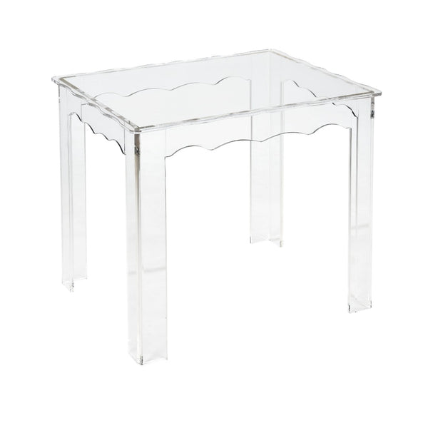 Atlas Jacobs Nesting Tables - Chic Clear Acrylic Design for Modern Living Room or Bedroom Decor Style Set of 3 Square Clear TA11104-01S