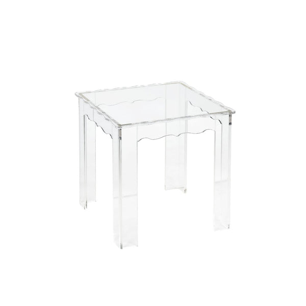 Atlas Jacobs Nesting Tables - Chic Clear Acrylic Design for Modern Living Room or Bedroom Decor Style Set of 3 Square Clear TA11104-01S