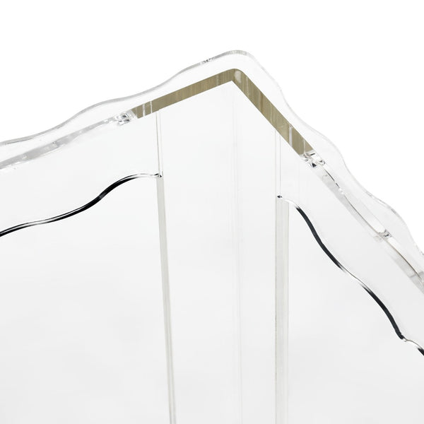 Atlas Jacobs Nesting Tables - Chic Clear Acrylic Design for Modern Living Room or Bedroom Decor Style Set of 3 Square Clear TA11104-01S