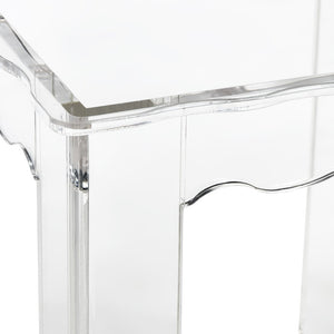 Atlas Jacobs Nesting Tables - Chic Clear Acrylic Design for Modern Living Room or Bedroom Decor Style Set of 3 Square Clear TA11104-01S