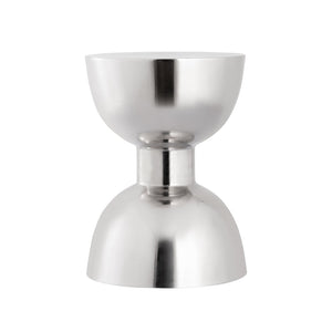 Atlas Julio Accent Table - Polished Silver Hourglass Design for Modern Spaces, Versatile & Durable Decor TA11106-01