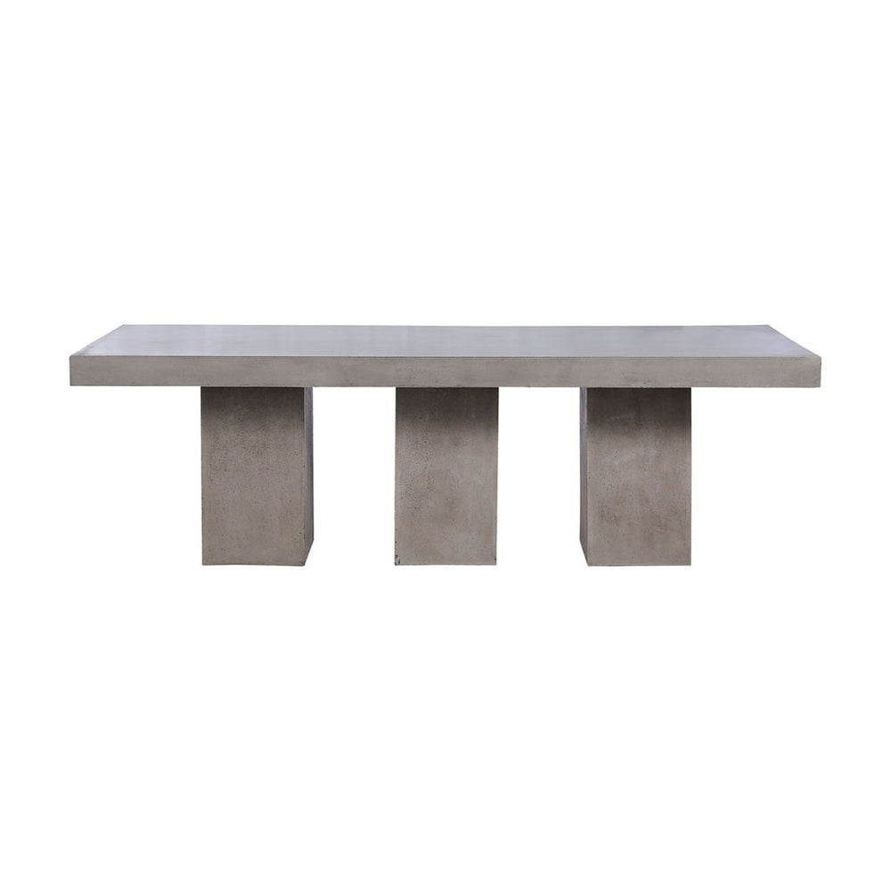 Atlas Kingston Outdoor Dining Table – Modern Polished Concrete for Year-Round Entertaining & Durability TA11109-01