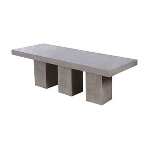 Atlas Kingston Outdoor Dining Table – Modern Polished Concrete for Year-Round Entertaining & Durability TA11109-01