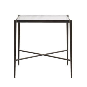 Atlas Leon Accent Table - Stylish French-Inspired Design with Clear Glass Top for Modern Living Spaces TA11114-01