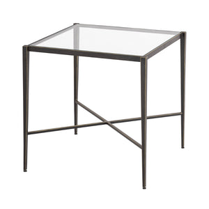 Atlas Leon Accent Table - Stylish French-Inspired Design with Clear Glass Top for Modern Living Spaces TA11114-01