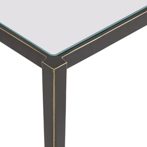 Atlas Leon Accent Table - Stylish French-Inspired Design with Clear Glass Top for Modern Living Spaces TA11114-01