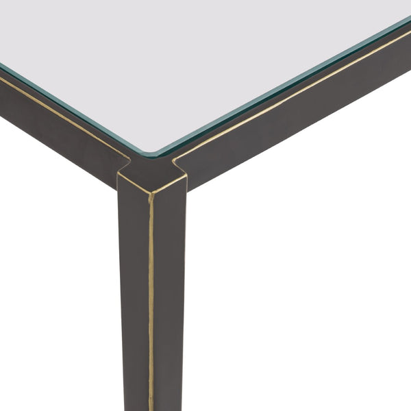 Atlas Leon Accent Table - Stylish French-Inspired Design with Clear Glass Top for Modern Living Spaces TA11114-01