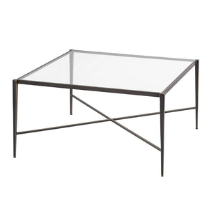 Atlas Leon Coffee Table – French-Inspired Elegance with Clear Glass Top & Dark Bronze Frame for Modern Spaces TA11115-01