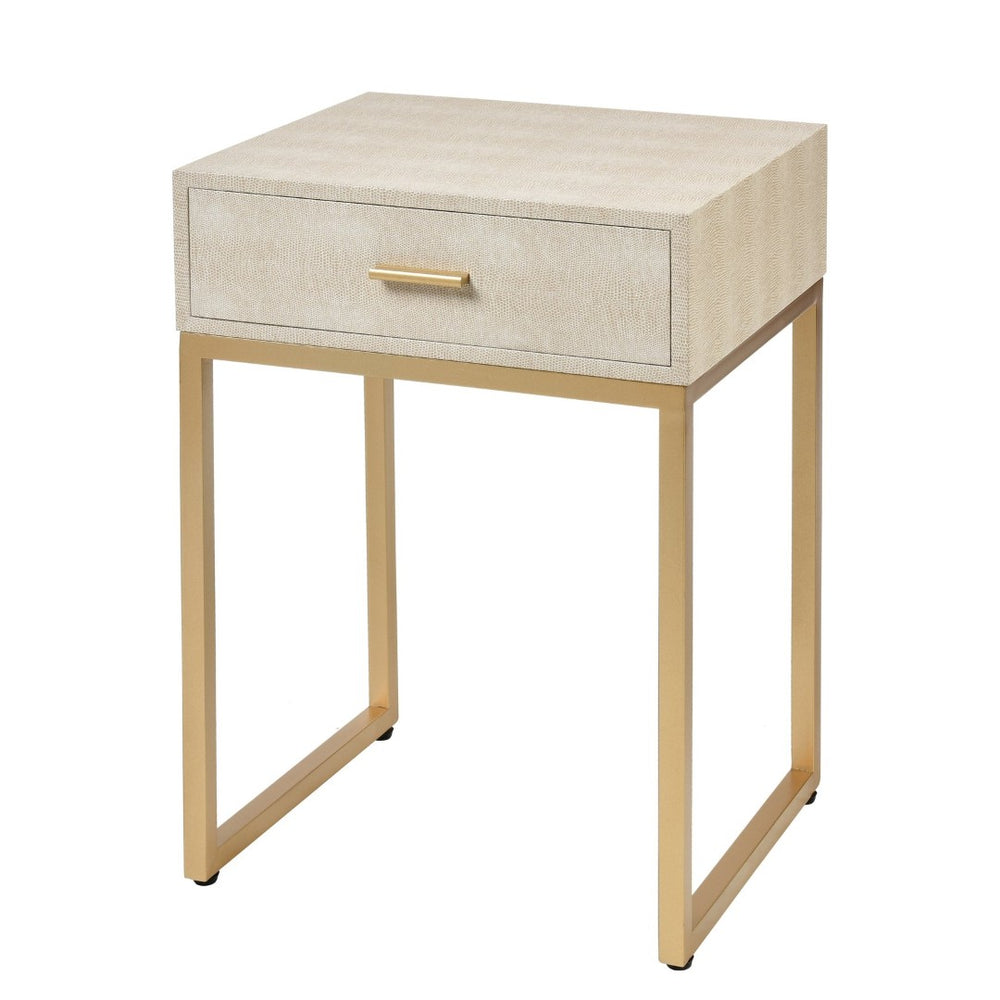 Atlas Les Revoires Accent Table - Stylish Cream Side Table for Small Spaces, Versatile & Elegant Design TA11117-01
