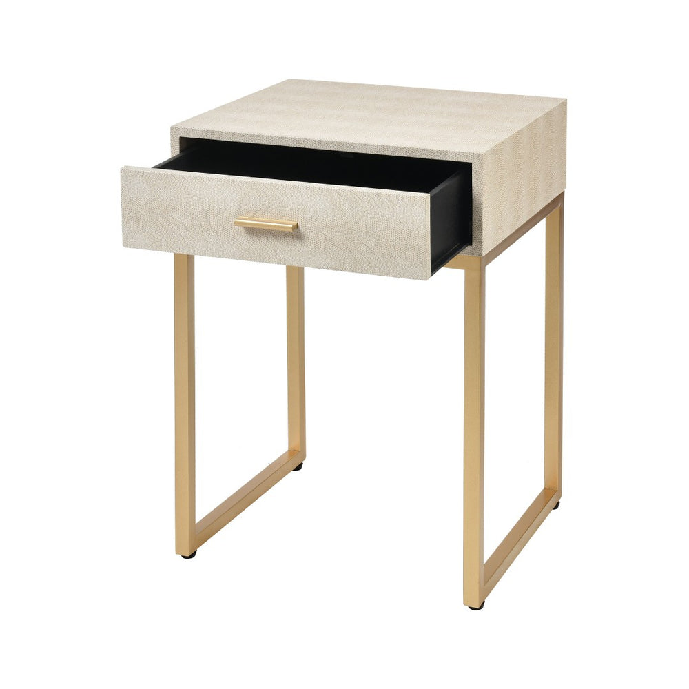 Atlas Les Revoires Accent Table - Stylish Cream Side Table for Small Spaces, Versatile & Elegant Design TA11117-01