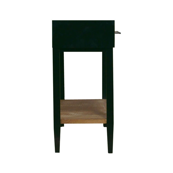 Atlas Marc Console Table – Sleek Burled Wood & Black Frame Entryway Accent with Storage Solutions TA11119-01