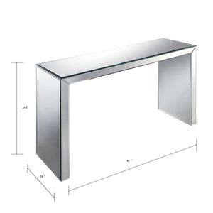 Atlas Matinee Console Table - Mirrored Elegance for Modern Living Spaces, Foyers & Hallways - 48" Wide TA11121-01