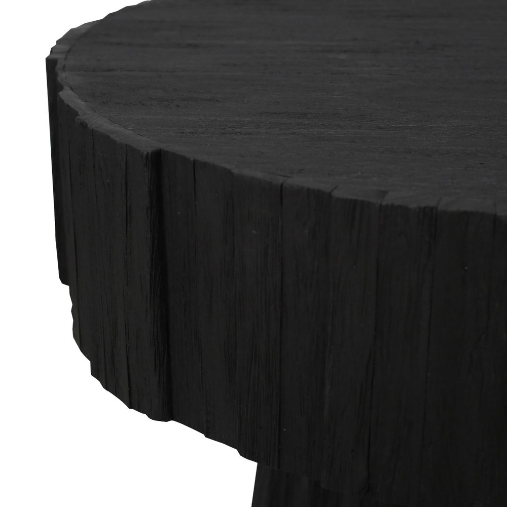 Atlas Minato Accent Table - Stunning Mahogany with Shou Sugi Ban Finish for Modern Living Spaces TA11124-01