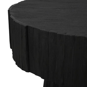 Atlas Minato Accent Table - Stunning Mahogany with Shou Sugi Ban Finish for Modern Living Spaces TA11124-01