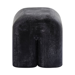 Atlas Morris Cerused Accent Table - Modern Sculptural Black Mango Wood Design for Compact Spaces TA11128-01