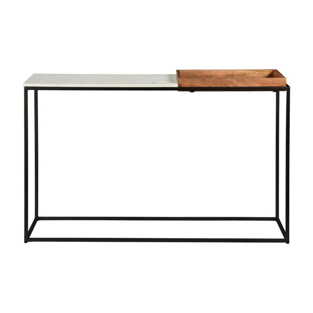 Atlas Norman Console Table - Sleek Marble & Mango Wood Design for Entryway, Living Room, or Hallway Decor TA11132-01