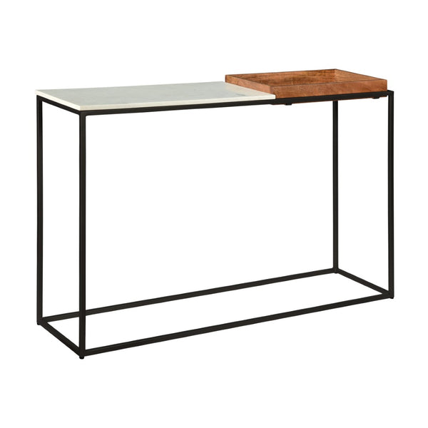 Atlas Norman Console Table - Sleek Marble & Mango Wood Design for Entryway, Living Room, or Hallway Decor TA11132-01